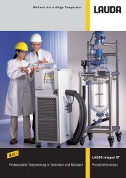 LAUDA Integral XT Produktinformation Professionelle Temperierung ...