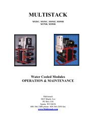 Water Cooled Modules OPERATION & MAINTENANCE - Multistack