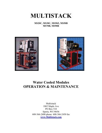 Water Cooled Modules OPERATION & MAINTENANCE - Multistack