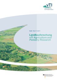 Landbauforschung vTI Agriculture and Forestry Research
