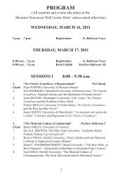 program - American Society for Eighteenth-Century Studies - Johns ...