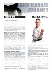 Black Belt (2nd Dan) Kumite tips - GKR Karate