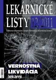 LEKáRNICKé LISTy® 12/2011 - Slovenská lekárnická komora