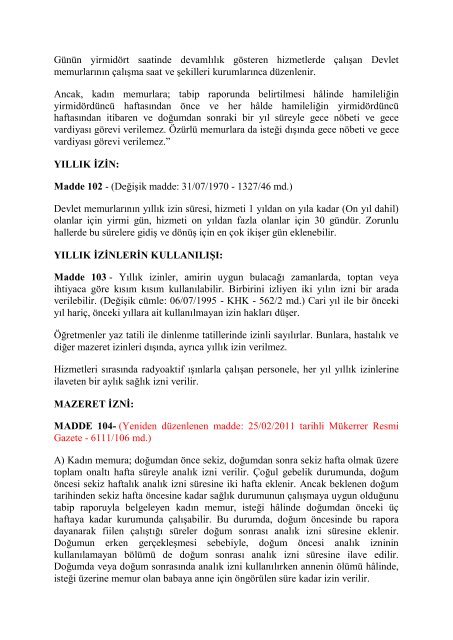 657 Sayılı Devlet Memurları Kanunu - Erciyes Üniversitesi Tıp ...
