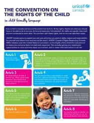 the convention on the rights of the child - UNICEF Canada
