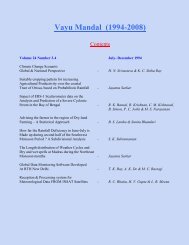 Back Issues Contents - India Meteorological Department