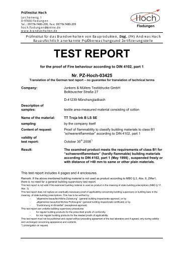 TEST REPORT - Igepa