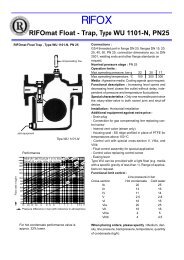 RIFOmat Float - Trap, Type WU 1101-N, PN25