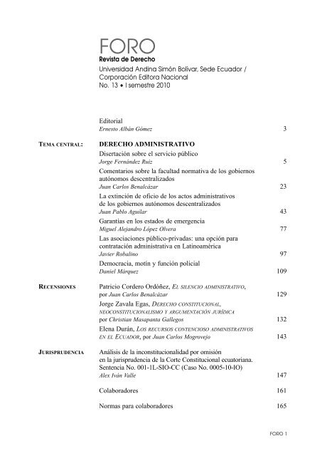 Editorial 3 DERECHO ADMINISTRATIVO Disertación sobre el ...