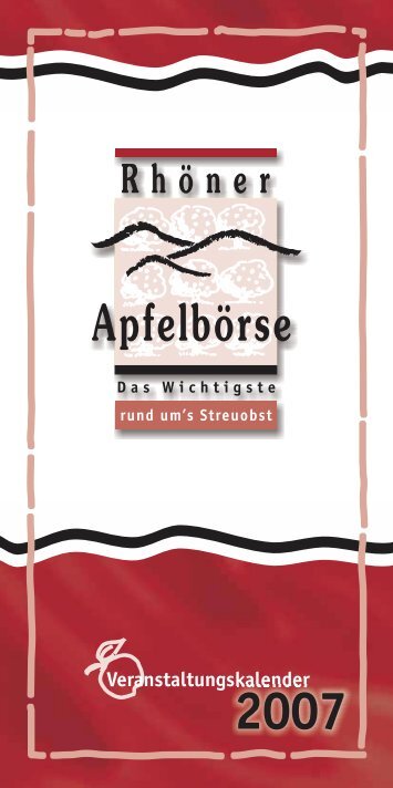 Apfelbörse - Rhöner Apfelinitiative e.V.