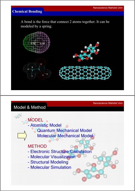 Molecular Modeling & Simulation - Nano Mahidol - Mahidol University