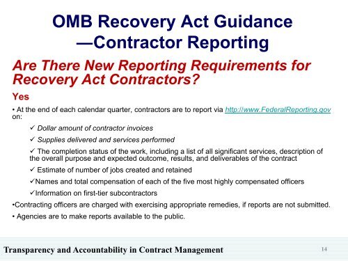 Transparency and Accountability in Contract Management - Office of ...