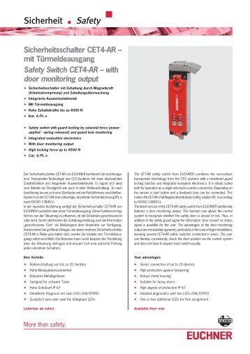 Sicherheitsschalter CET4-AR - EUCHNER GmbH + Co. KG