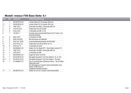 Modell: rewaco FX6 Base Seite: 1