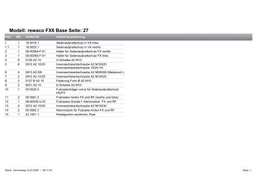 Modell: rewaco FX6 Base Seite: 1