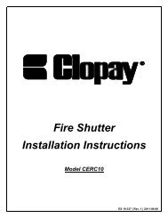 Fire Shutter Installation Instructions - Clopay