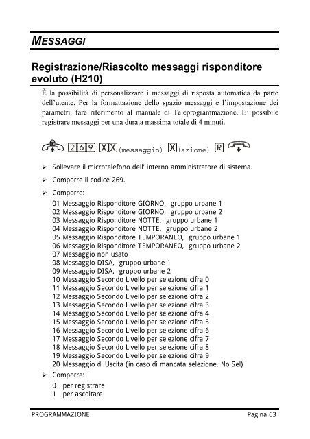 Manuale Polaris Plus - Esse-ti Telecomunicazioni