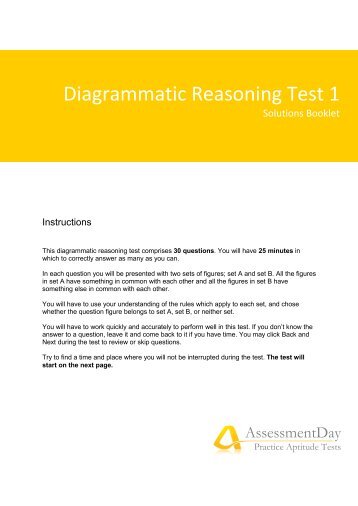 Diagrammatic Reasoning Solutions PDF - Aptitude Test