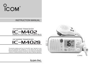 IC-M402 - ICOM Canada