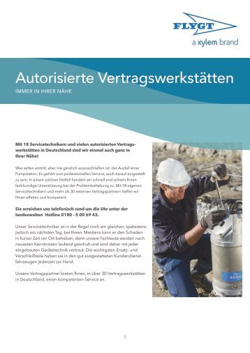 Autorisierte Reparaturwerkstätten - Water Solutions