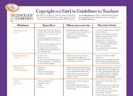 Copyright Chart for Teachers - TechLearning
