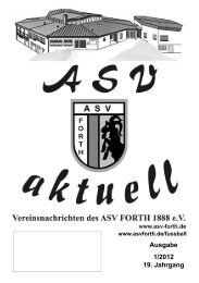 90542 Eckental/Herpersdorf Tel: 09126 - 286118 - Fax - ASV Forth