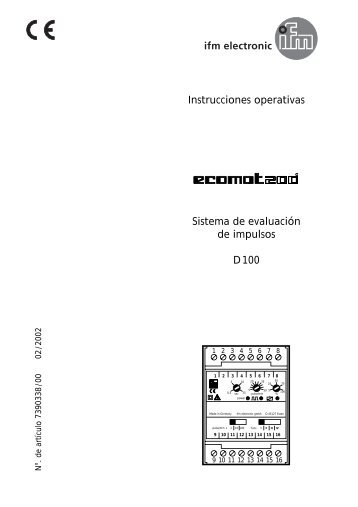 Manual de instrucciones (espaÃ±ol) D100 - IFM Electronic