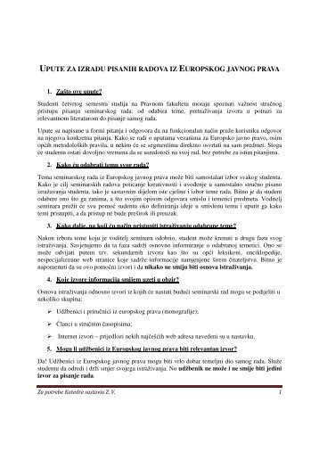 Upute - Pravni Fakultet Osijek