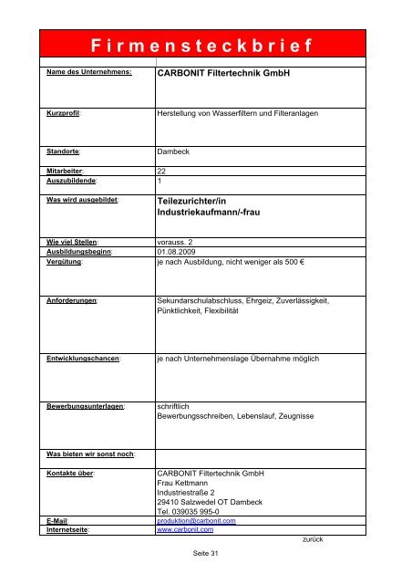 F irmensteckbrief - BIC Altmark