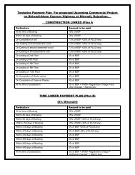 Tentative Payment Plan For proposed Upcoming ... - Real Estate India