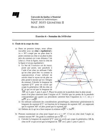 Exercice 6 â Semaine du 14 fÃ©vrier - DÃ©partement de mathÃ©matiques