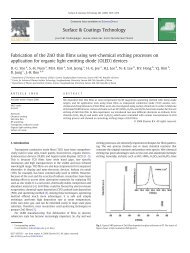 Fabrication of the ZnO thin films using wet-chemical etching ...