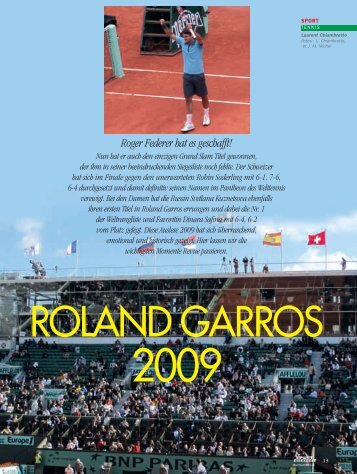 Roland Garros 2009 - Magazine Sports et Loisirs