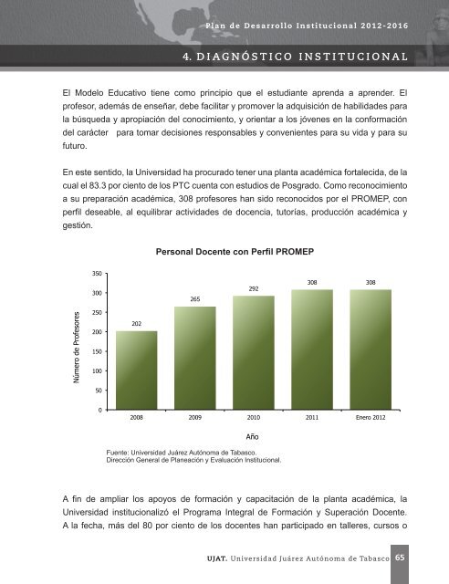 Plan de Desarrollo Institucional 2012-2016 - Universidad JuÃ¡rez ...