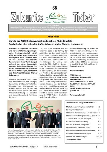 Vorsitz der ARGE Rhön wechselt an Landkreis Rhön‐Grabfeld ...