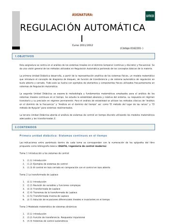 regulaciÃ³n automÃ¡tica i - Departamento de IngenierÃ­a ElÃ©ctrica ...