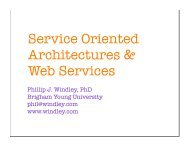 Service Oriented Architecture Slides - Phil Windley's Technometria