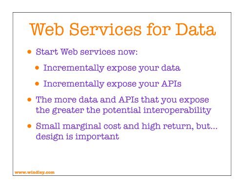 Service Oriented Architecture Slides - Phil Windley's Technometria