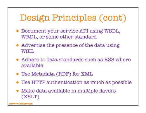 Service Oriented Architecture Slides - Phil Windley's Technometria