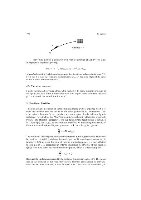 G. Besson THE GEOMETRIZATION CONJECTURE AFTER R ...