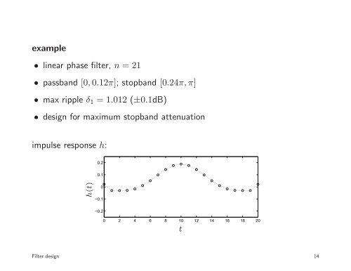 Filter design and equalization - MIT OpenCourseWare