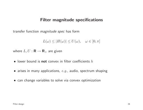 Filter design and equalization - MIT OpenCourseWare