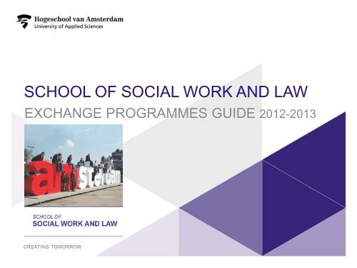 SCHOOL OF SOCIAL WORK AND LAW - Hogeschool van Amsterdam