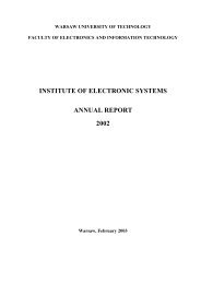 Annual Report 2002 - Instytut SystemÃ³w Elektronicznych