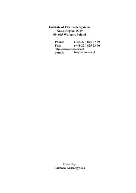 Annual Report 2002 - Instytut SystemÃ³w Elektronicznych