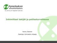 Inhimilliset tekijÃ¤t ja potilasturvallisuus