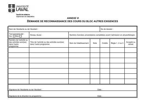 Document d'accueil - FacultÃ© de mÃ©decine - UniversitÃ© Laval