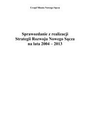 Sprawozdanie z realizacji Strategii Rozwoju Nowego ... - Nowy Sącz