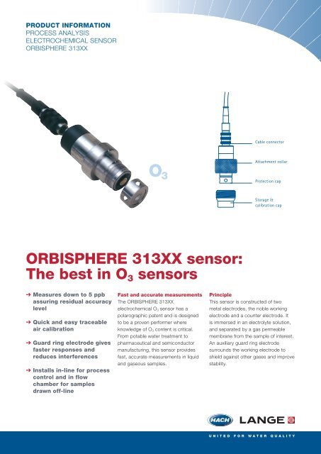 ORBISPHERE 313XX sensor: The best in O3 sensors - HACH LANGE