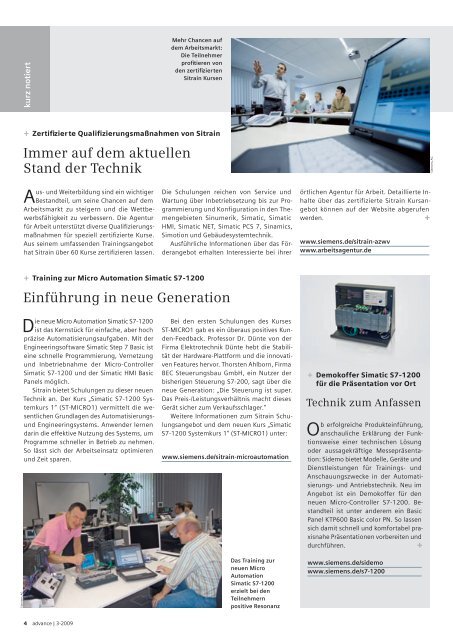 Download advance 03/2009 - Siemens